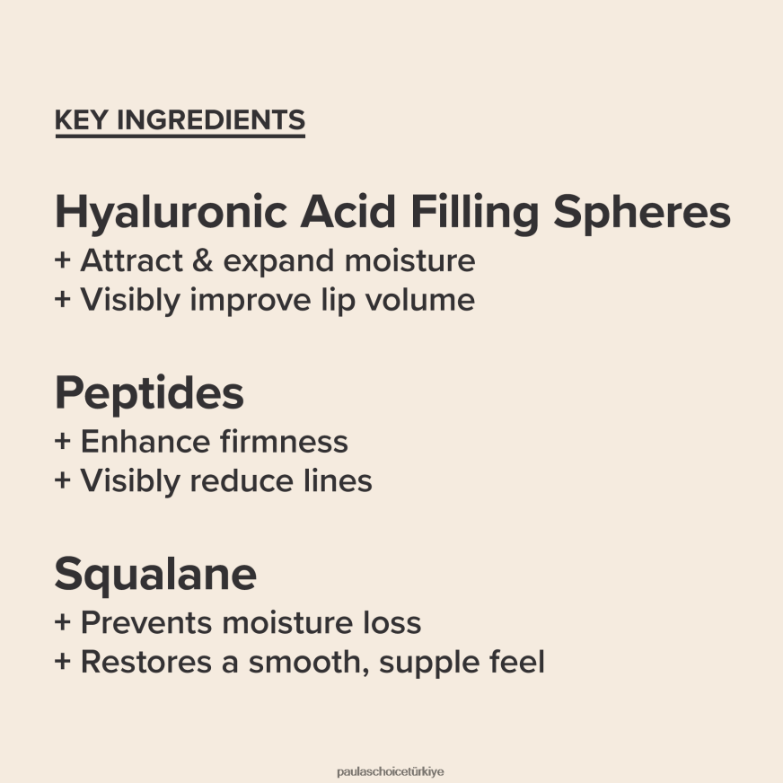 Paula's Choice 02RV6J62 tam dolu hyaluronik asit + peptid dudak güçlendirici
