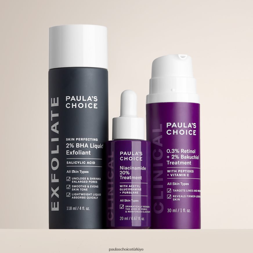 Paula's Choice 02RV6J10 tüm cilt tipleri gelişmiş gözenek mükemmelleştirme kiti