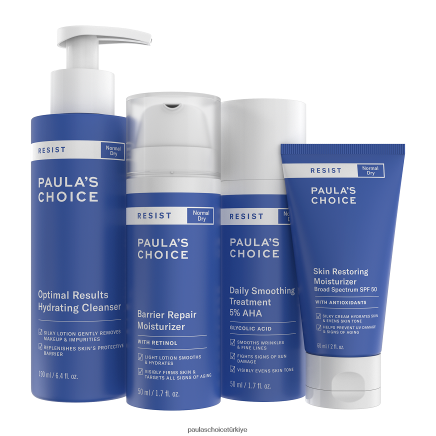 Paula's Choice 02RV6J12 tam dolu Normal ve kuru ciltler için temel kit