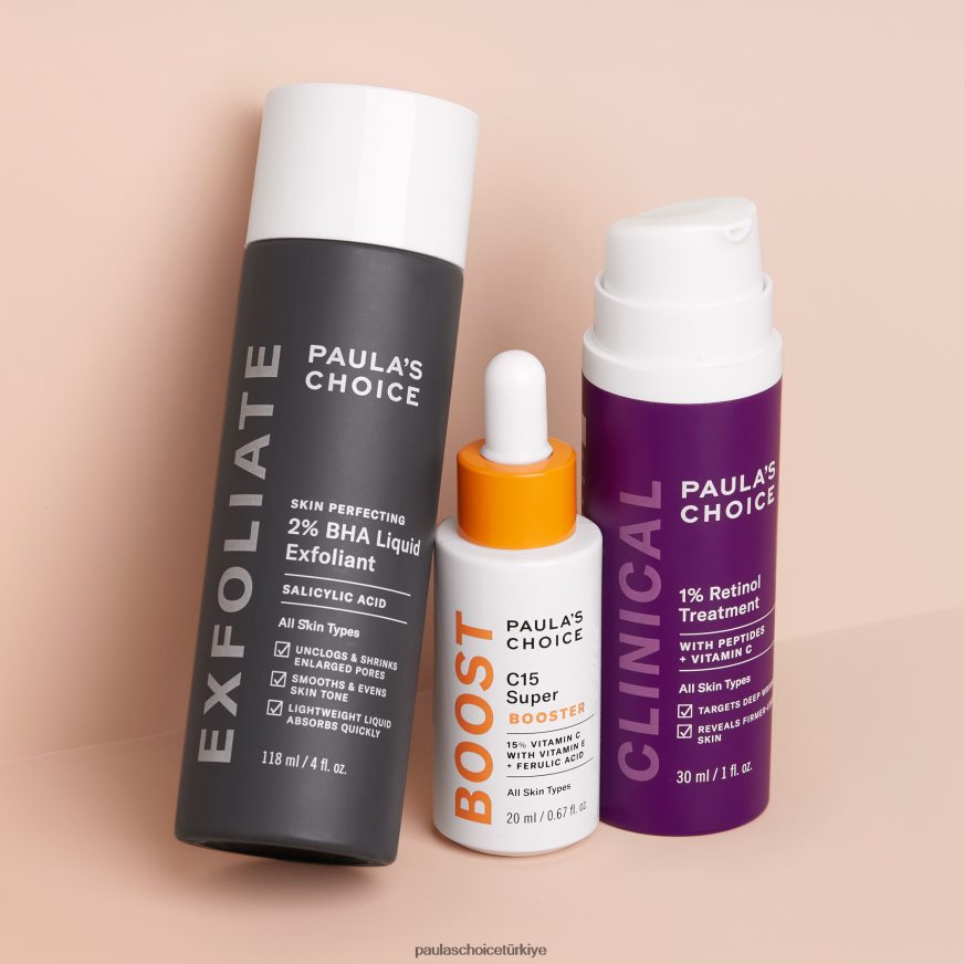 Paula's Choice 02RV6J6 tüm cilt tipleri gelişmiş aydınlatma + pürüzsüz kit